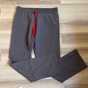 Figs women’s Livingston Charcoal Joggers with Red Drawstring